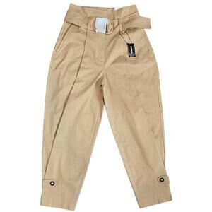 Express NWT Carmel Tan Paper Bag Pants Sz. US 4 short